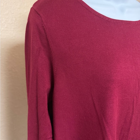 4/$15 Chico's Rich Red Long Sleeve Top - Picture 2 of 6